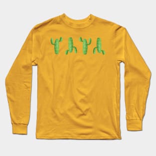 Green Desert Cacti Long Sleeve T-Shirt